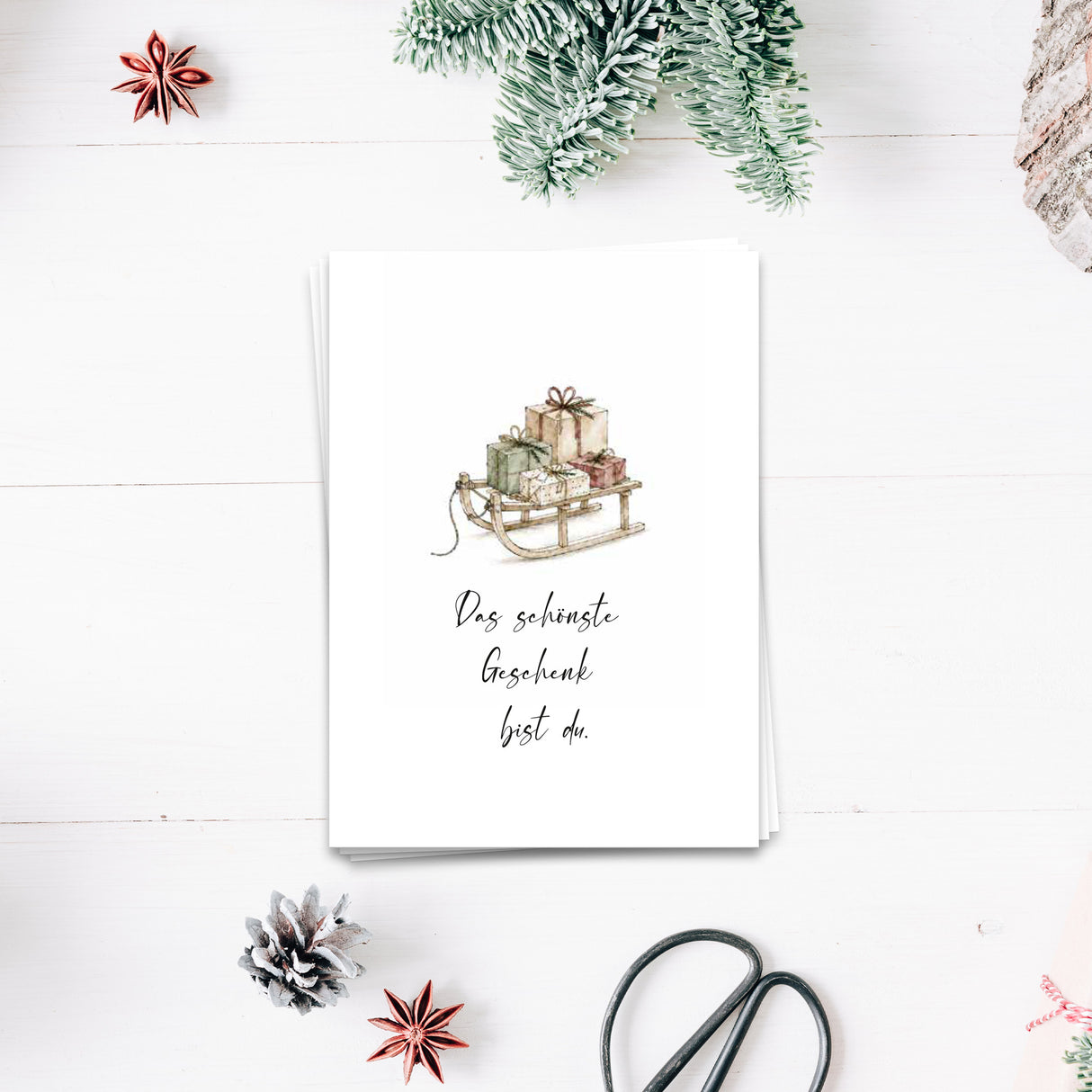 Das schönste Geschenk bist du - Weihnachtskarte