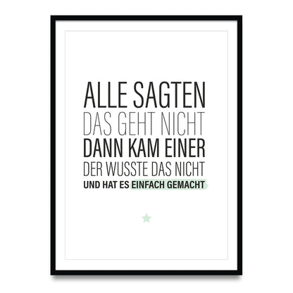 Alle sagten das geht nicht - Poster