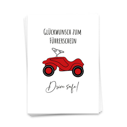 Glückwunsch zum Führerschein - Postkarte