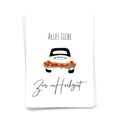 Alles Liebe zur Hochzeit - Postkarte