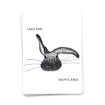 Links rein, rechts raus - Postkarte