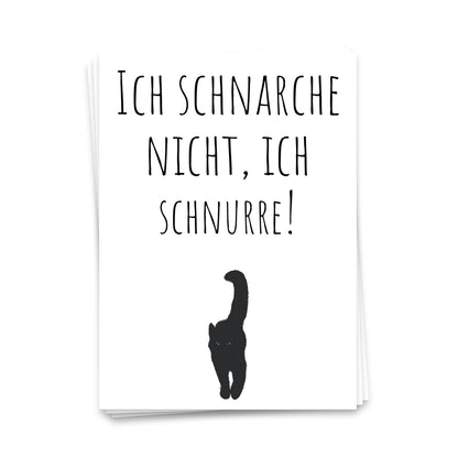 Ich schnarche nicht, ich schnurre - Postkarte