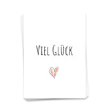 Viel Glück - Postkarte