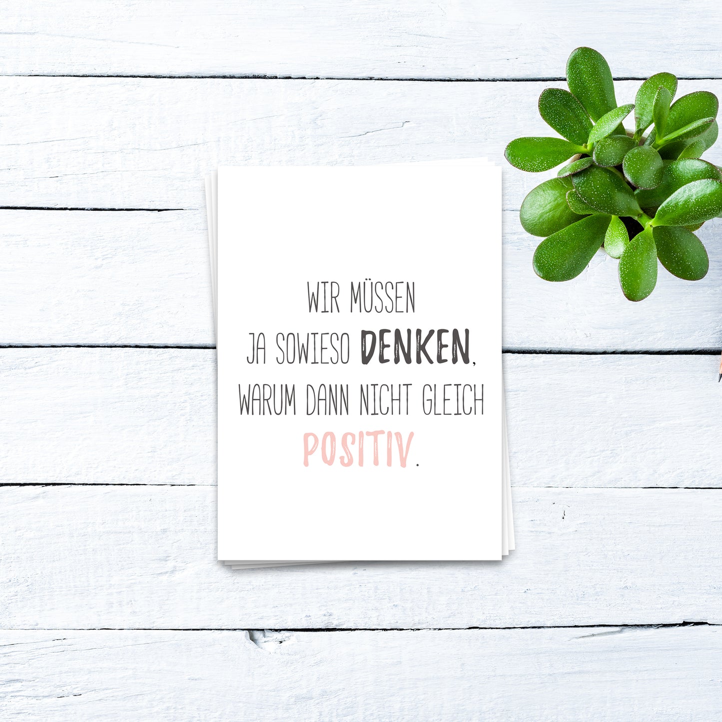 Positiv denken - Postkarte