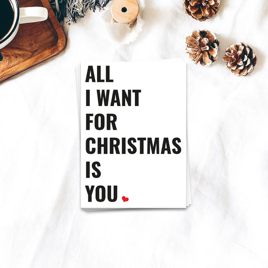 All i want for christmas is you - Postkarte