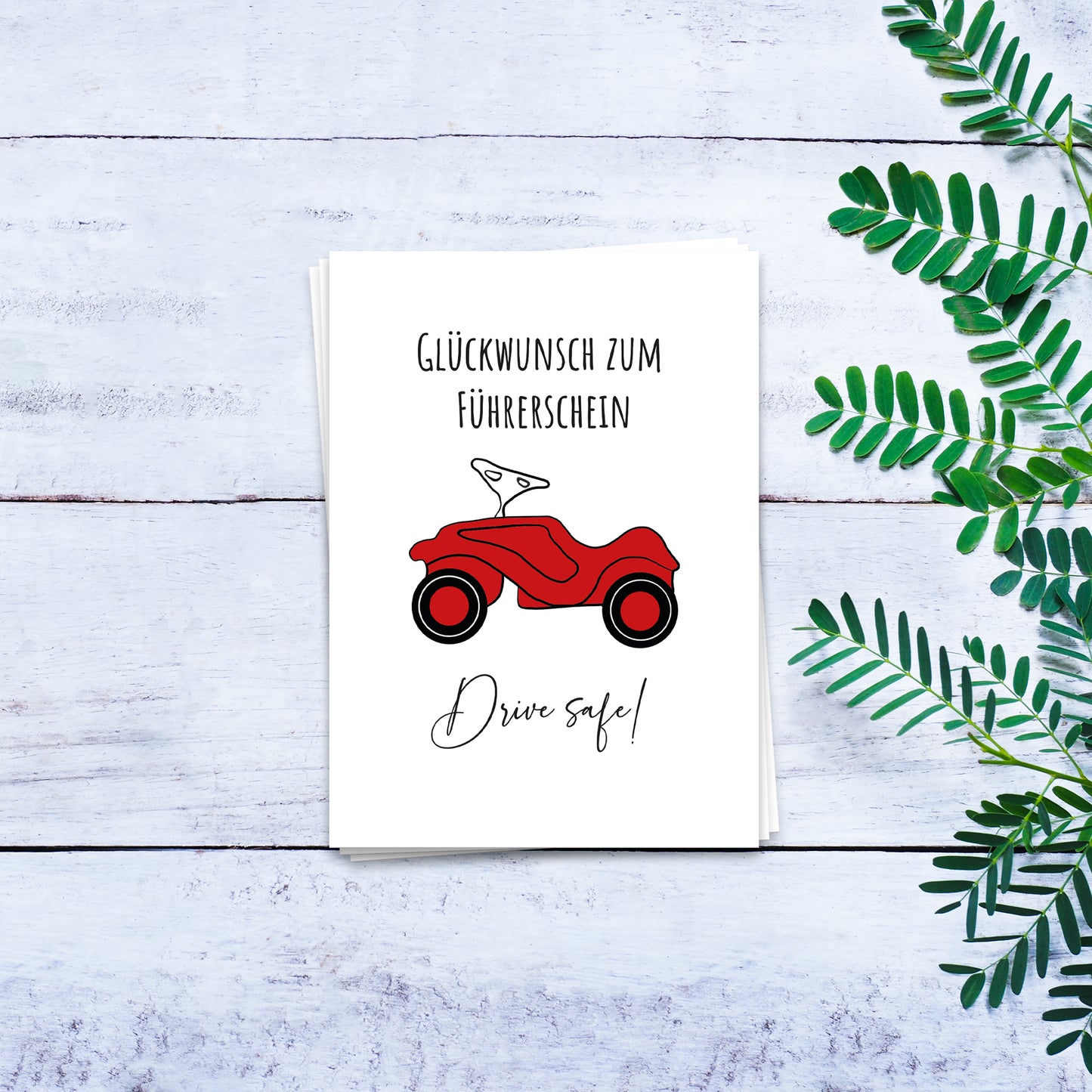 Glückwunsch zum Führerschein - Postkarte